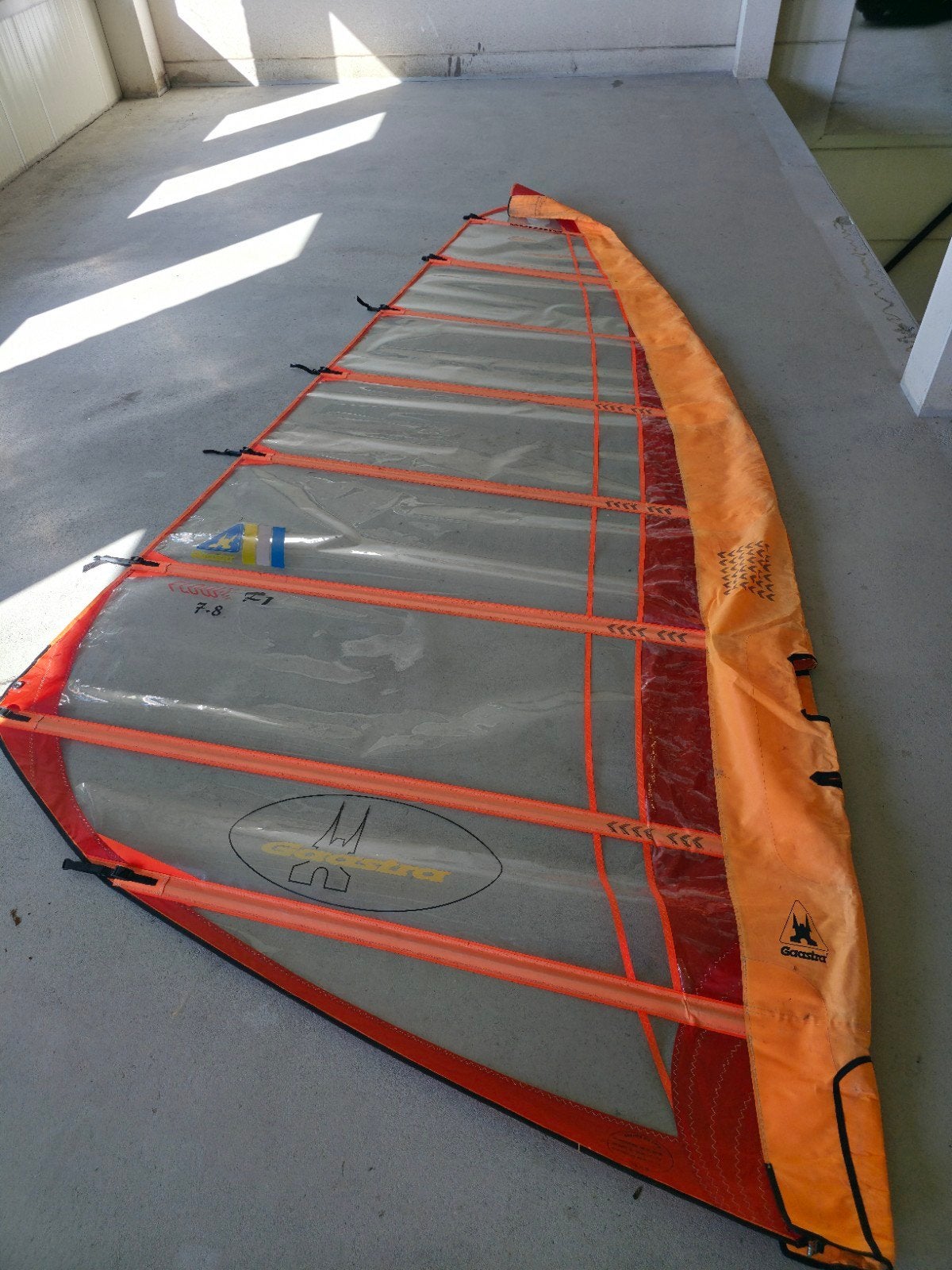 Gaastra 7.8 f1 surfzeil met cambers, Watersport en Boten, Ophalen, Met zeil(en), Gaastra, 6.5 m² tot 8 m²