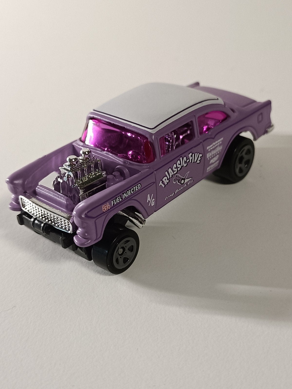 Hot Wheels '55 Chevy Bel Air Gasser - Paars, Ophalen of Verzenden