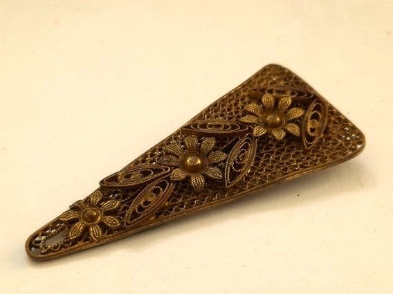 Prachtige vintage Tsjechische kledingclip jurkclip (7263), Ophalen, Gebruikt