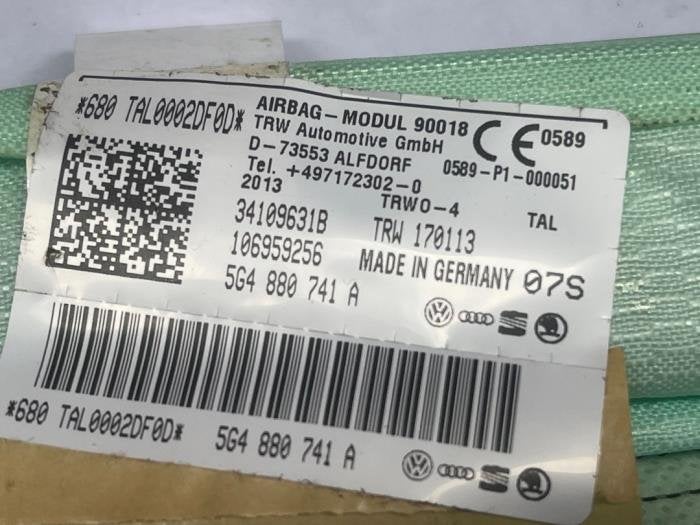Airbag hemel links van een Volkswagen Golf, Auto-onderdelen, Gebruikt, -, -, -