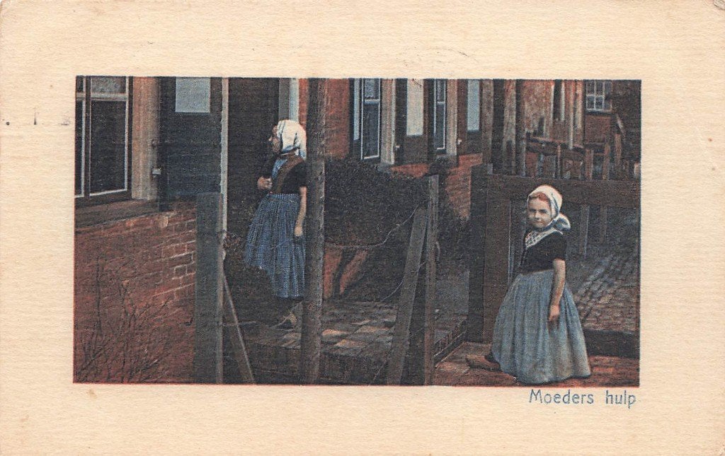 Zeeland, Moeders hulp, Klederdracht  1911, Verzamelen, Ophalen of Verzenden, Voor 1920, Gelopen, Zeeland