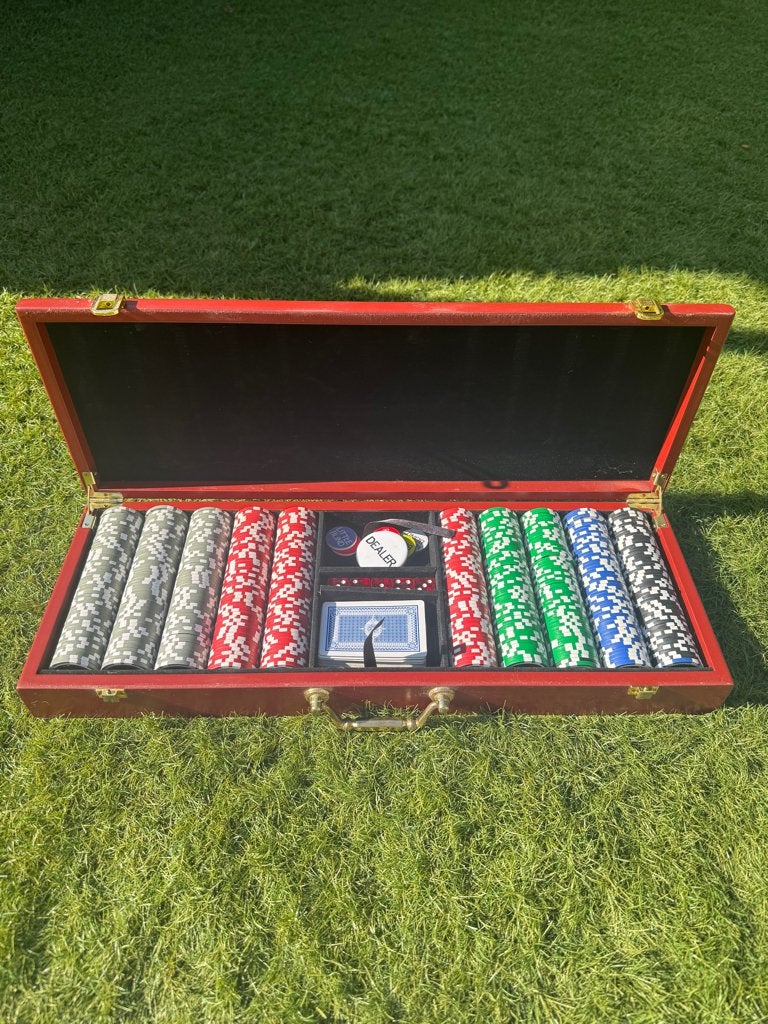 houten pokerkoffer (Games Planet), Ophalen, Zo goed als nieuw