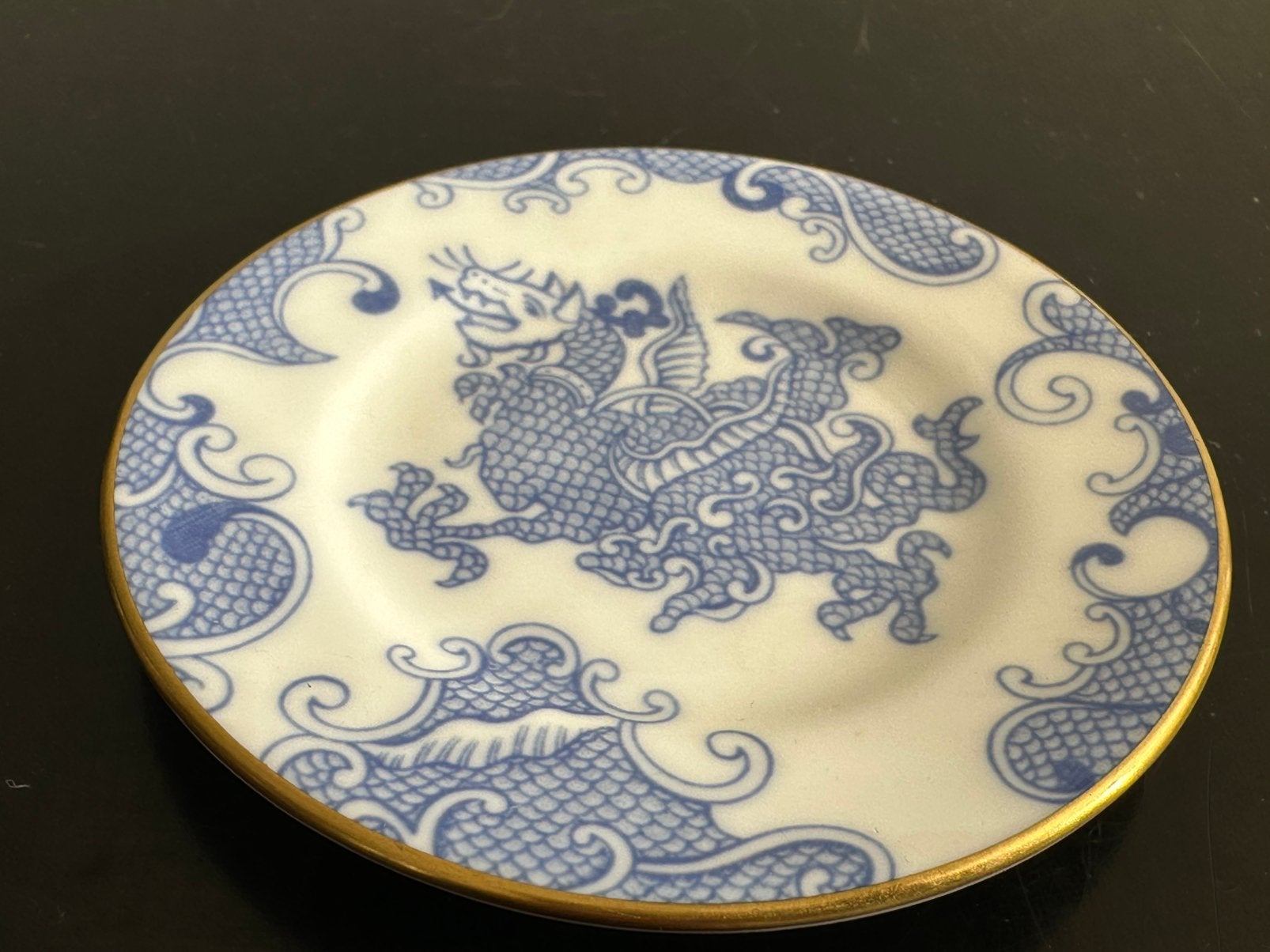 Royal Worcester porseleinen Thee Tip bordje 8 cm, Ophalen of Verzenden, Zo goed als nieuw, Porselein, Kop en/of schotel