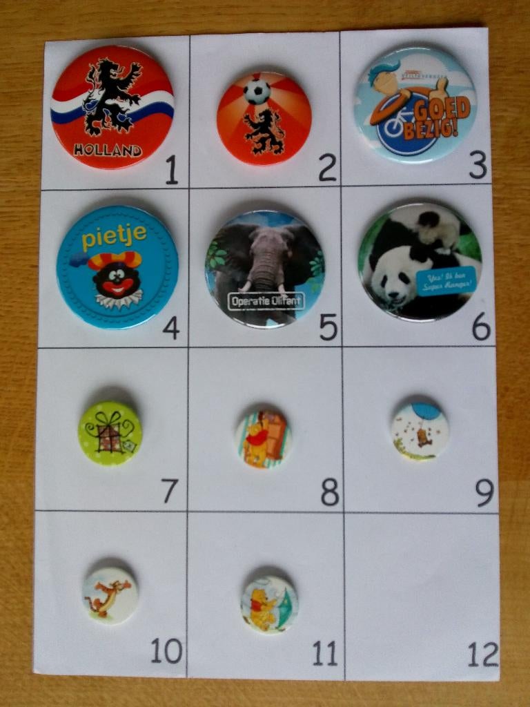 Blad 5 Buttons, Ophalen of Verzenden, Gebruikt, Overige onderwerpen, Button