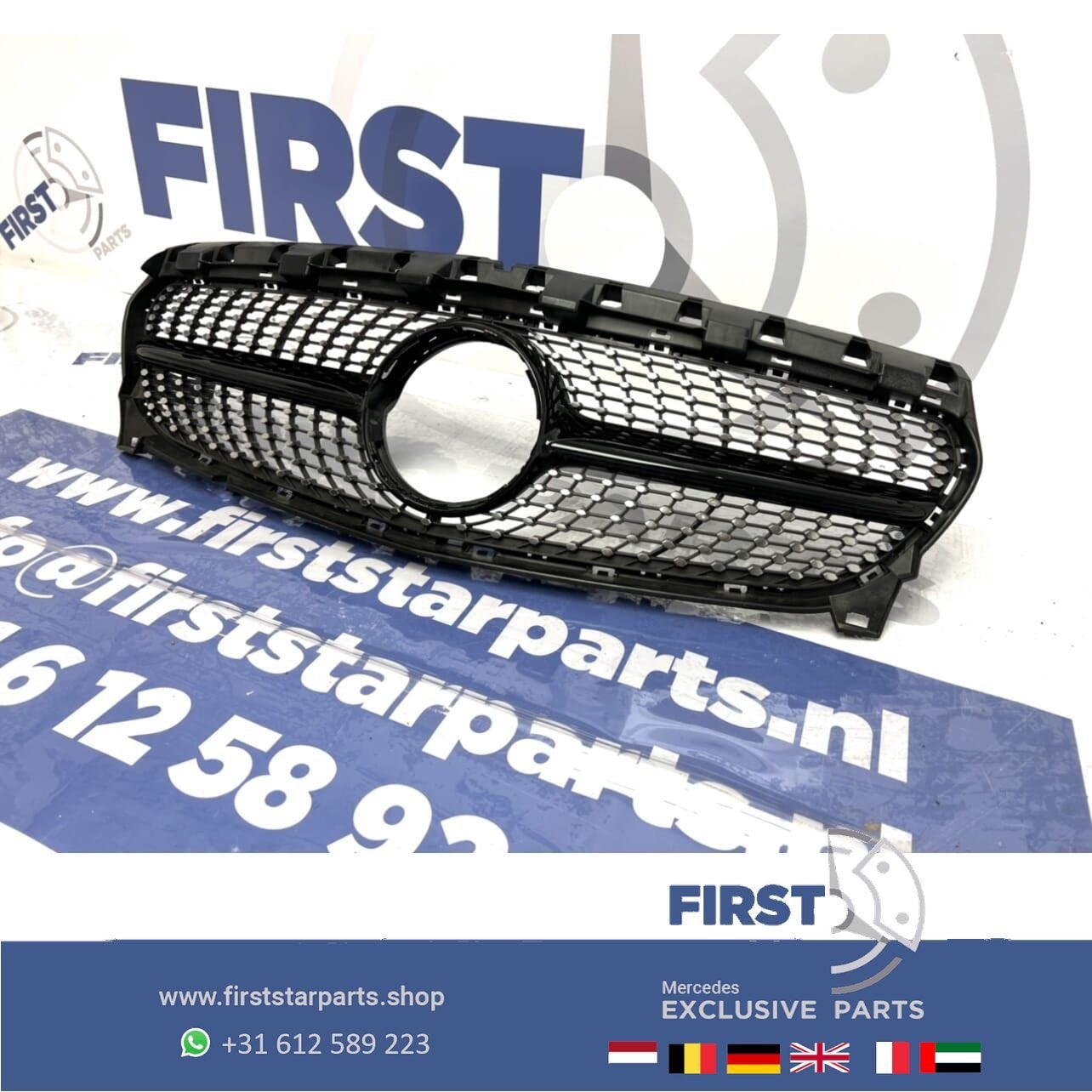 W117 C117 X117 CLA DIAMOND GRIL ZWART Mercedes A1178881160 O, Gebruikt, -, Ophalen of Verzenden, -