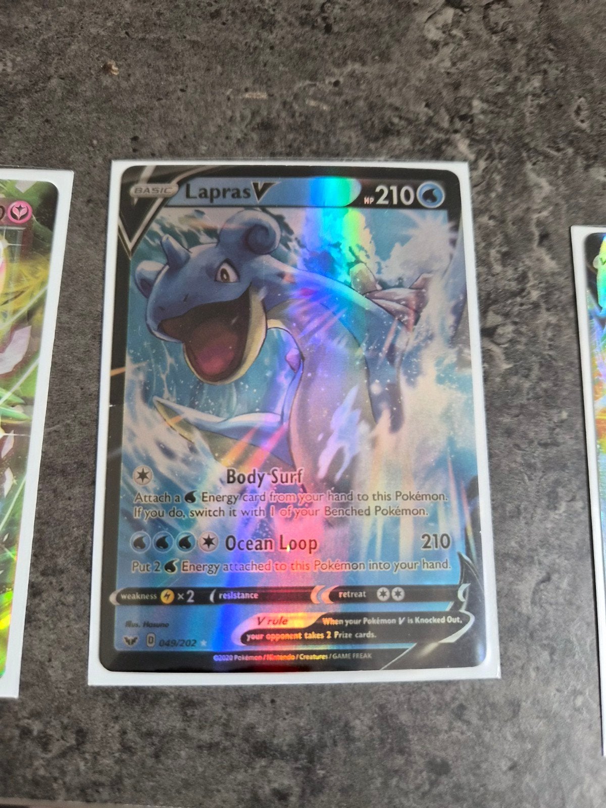 Lapras V sword & shield, Hobby en Vrije tijd, Verzamelkaartspellen | Pokémon, Ophalen of Verzenden, Zo goed als nieuw, Losse kaart