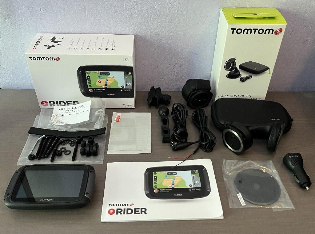 TomTom Rider 550 World incl. Autobundel & Lifetime updates, Motoren, Accessoires | Navigatiesystemen, Ophalen, Zo goed als nieuw