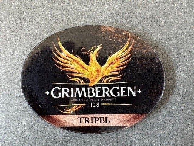 ovale taplens Grimbergen tripel, Ophalen of Verzenden, Zo goed als nieuw, Overige typen, Overige merken