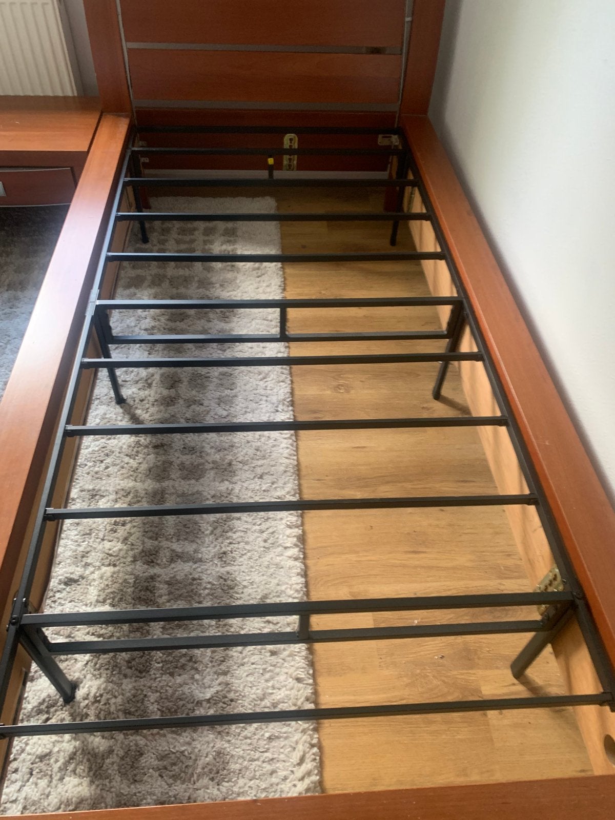 Opklapbaar bedframe 1-persoons 90 x 190 cm, 90 cm, Eenpersoons, Zwart, Zo goed als nieuw