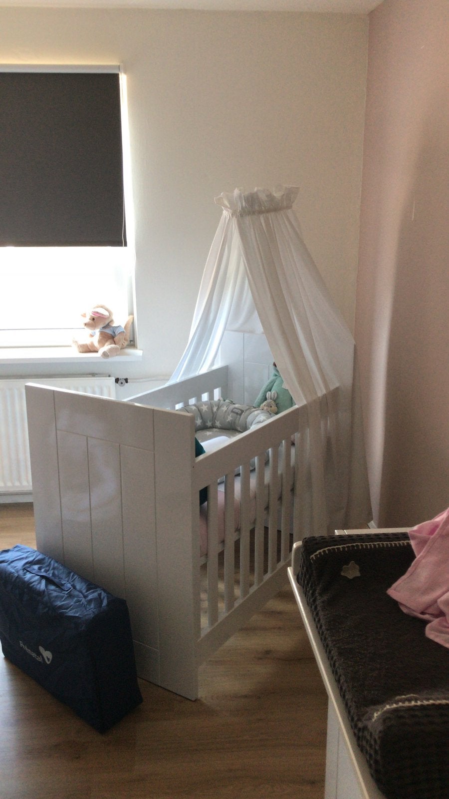 Bopita wit hoogglans ledikant/doorgroei bed, Ophalen, Gebruikt, Ledikant
