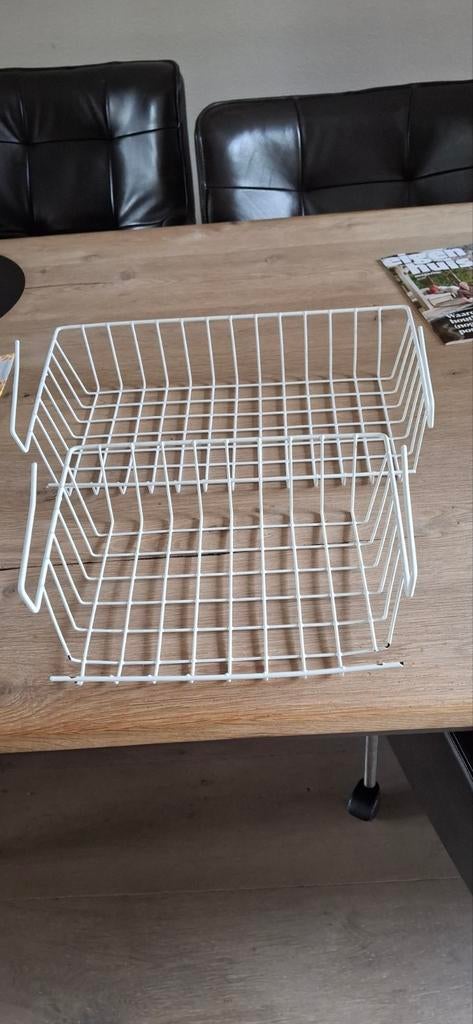 Witte metalen hangrekjes - Set van 2, Ophalen of Verzenden, Rond, Overige materialen