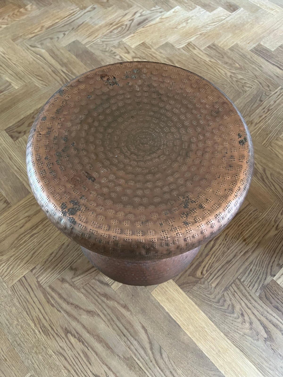 Koperen tafeltje van Dutchbone, Ophalen, Minder dan 45 cm, Minder dan 55 cm, Gebruikt