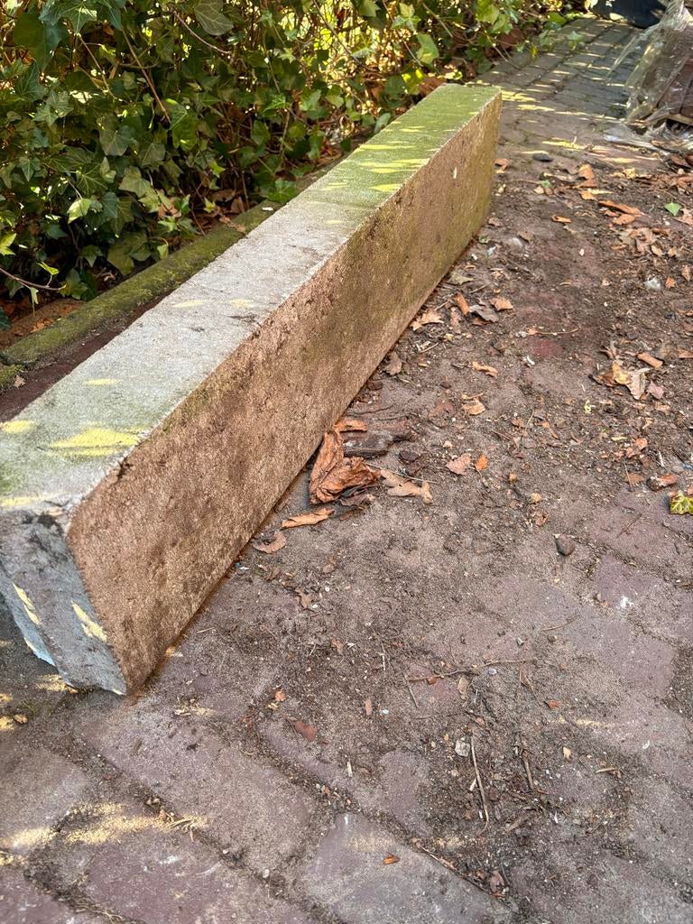 Trottoir opsluitband 10x20x100 cm, Tuin en Terras, Tegels en Klinkers, Ophalen, Gebruikt, Beton, Overige typen
