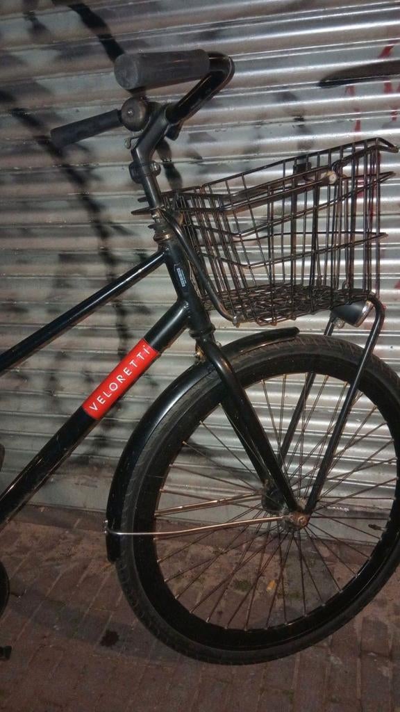 Veloretti fiets met mand - Zwart, Ophalen of Verzenden, Gebruikt, Overige merken