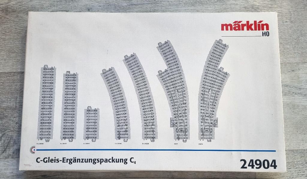 MARKLIN 24904 C RAILS C4 in OV 100% in orde, Hobby en Vrije tijd, Modeltreinen | H0, Wisselstroom, Rails, Ophalen of Verzenden
