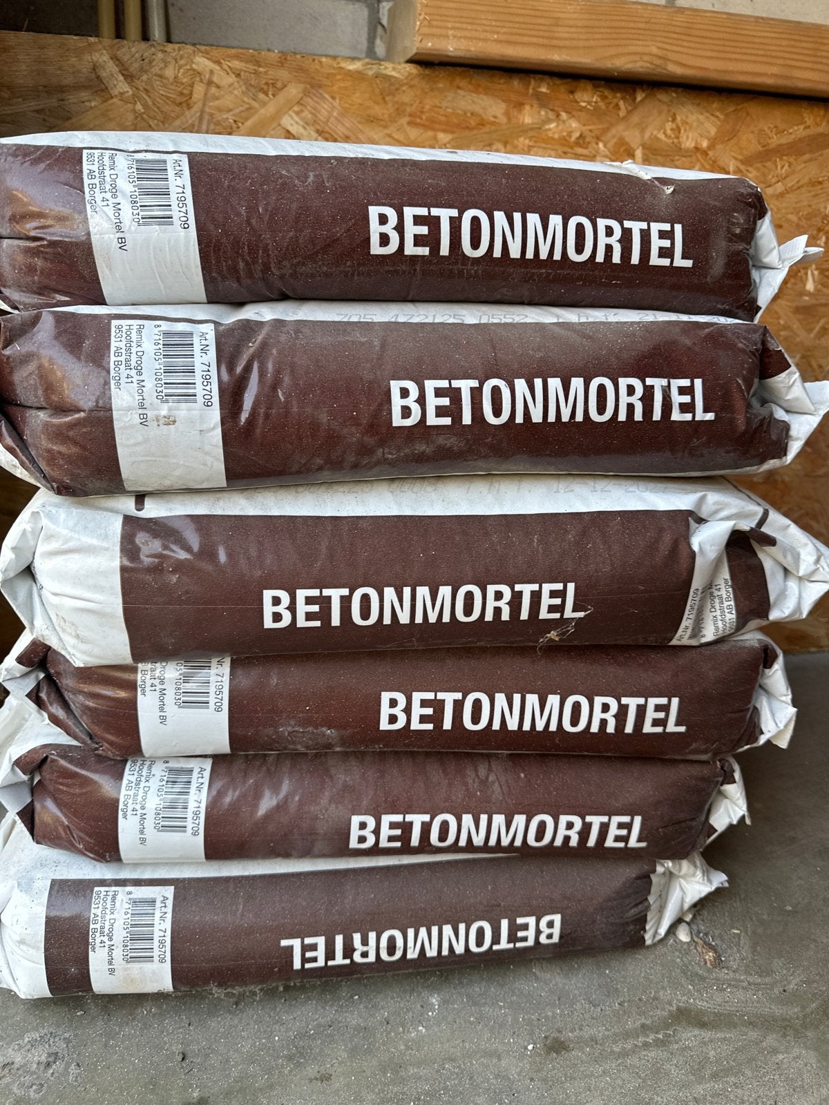Betonmortel 6 zakken - Nieuw, Doe-het-zelf en Verbouw, Ophalen of Verzenden, Nieuw