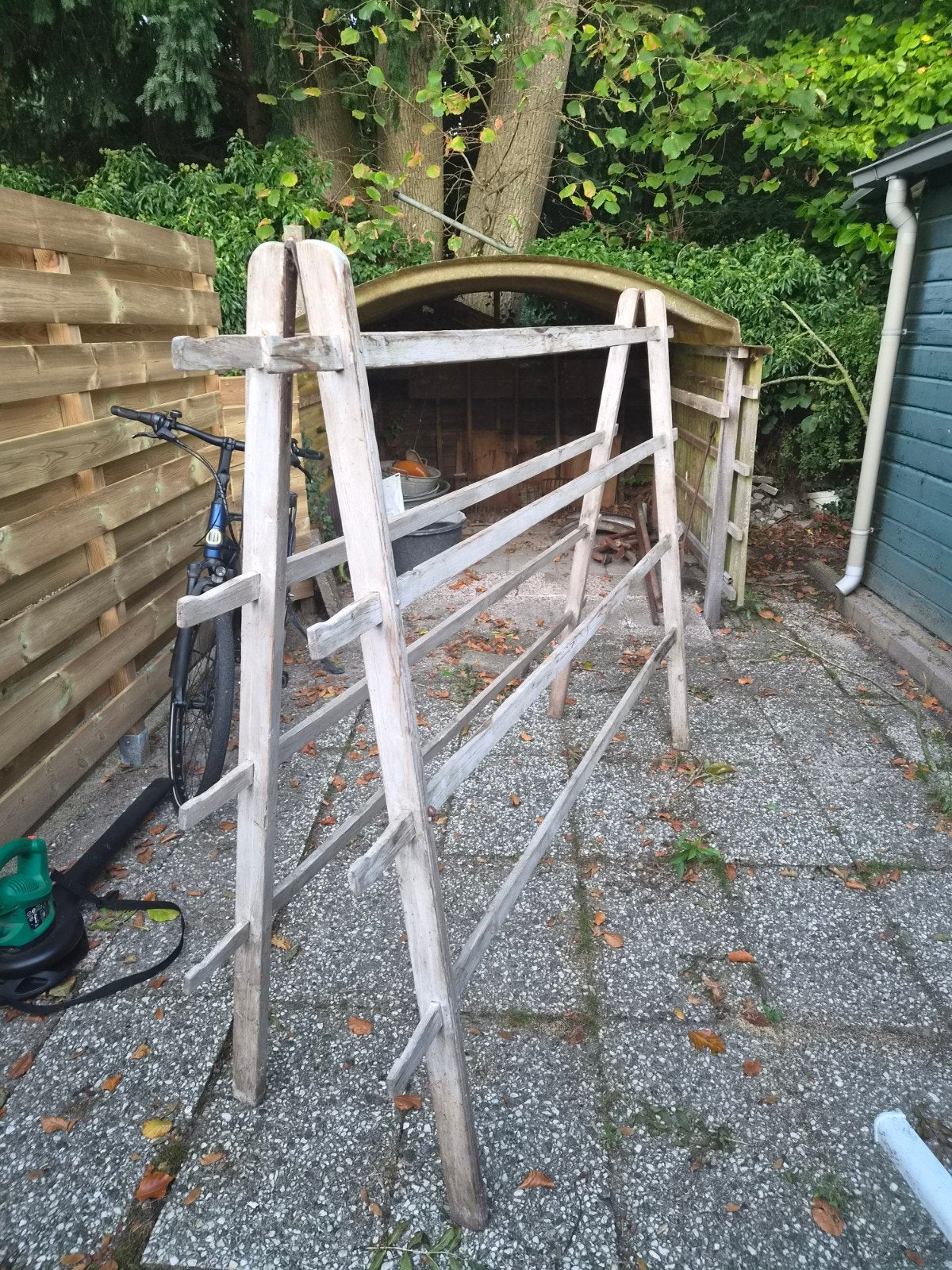 Stevig houten wasrek - Ideaal voor buiten, Tuin en Terras, Ophalen, Gebruikt, Wasrek