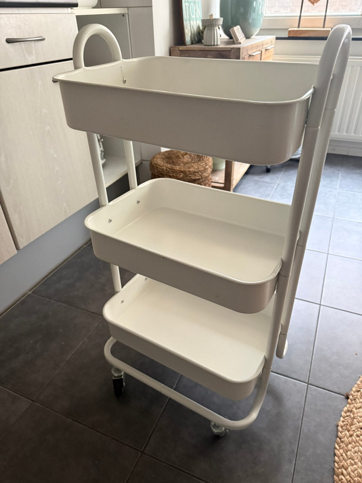 Witte roltafel met 3 niveaus - IKEA RÅSKOG, Ophalen, Gebruikt