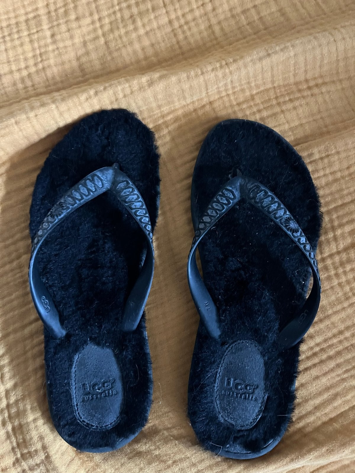 Zwarte UGG Slippers Maat 37, Ophalen of Verzenden, Gedragen, Zwart, Slippers