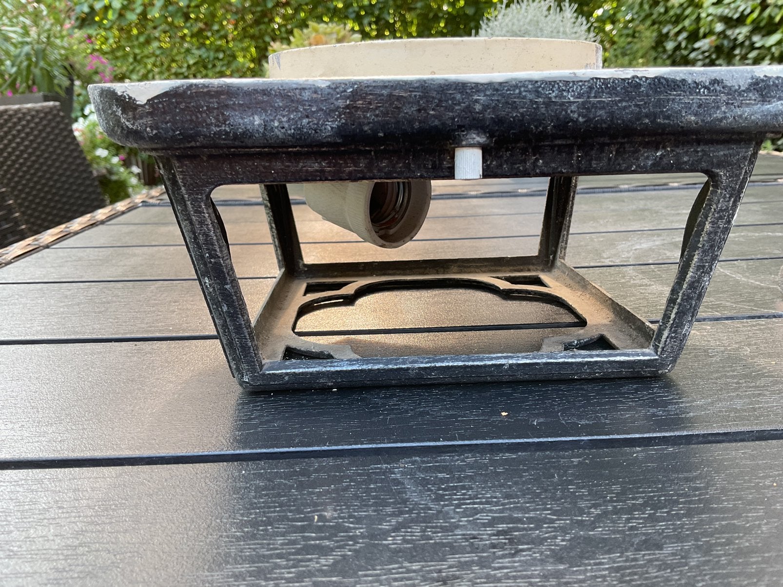 Vierkante lamp voor onder afdak, Ophalen, Gebruikt