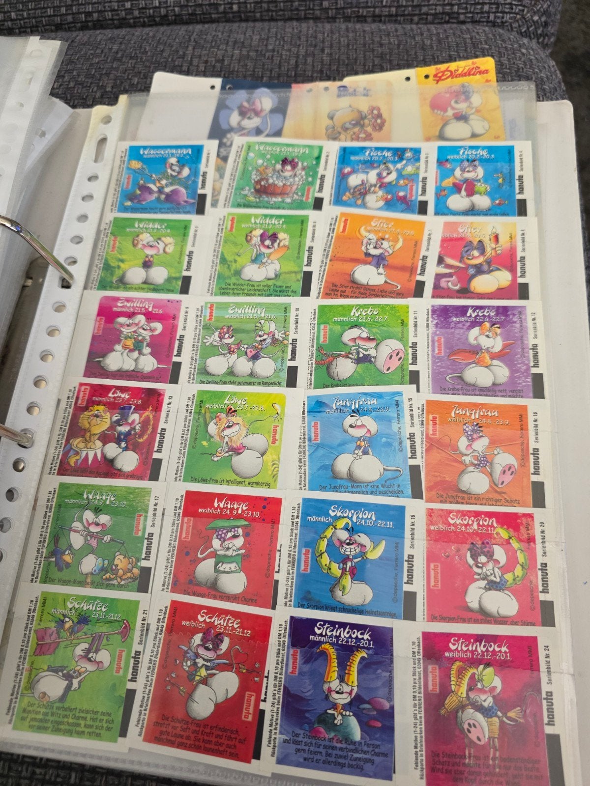 Diddl postzegels en stickers - Verzameling, Ophalen of Verzenden, Verschillende figuren, Gebruikt, Papier, Kaart of Schrift