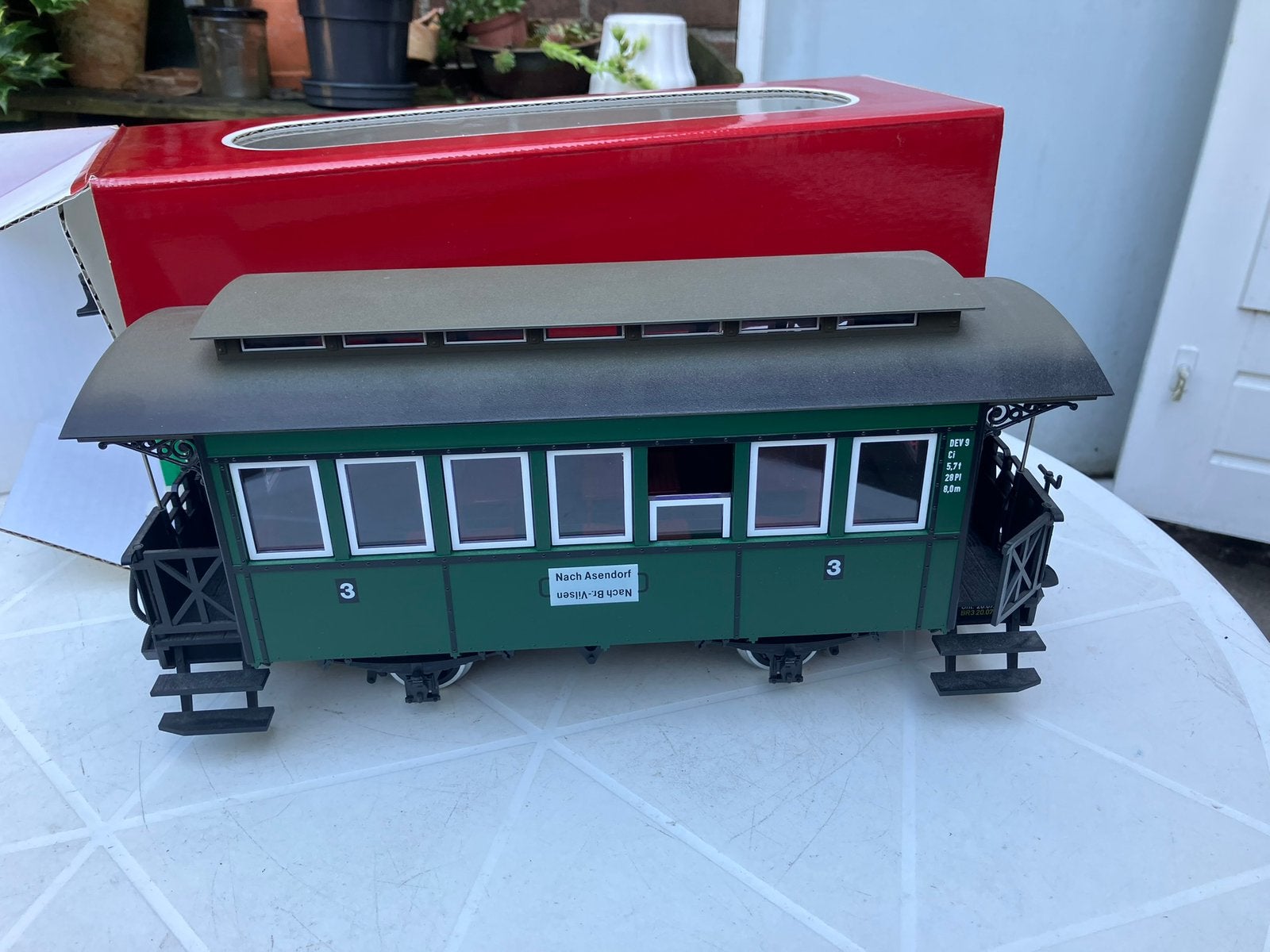 Lgb 3020 DEV 3de klas rijtuig met metalen spaakwielen in ovp, Ophalen of Verzenden, Nieuw, Wagon, LGB