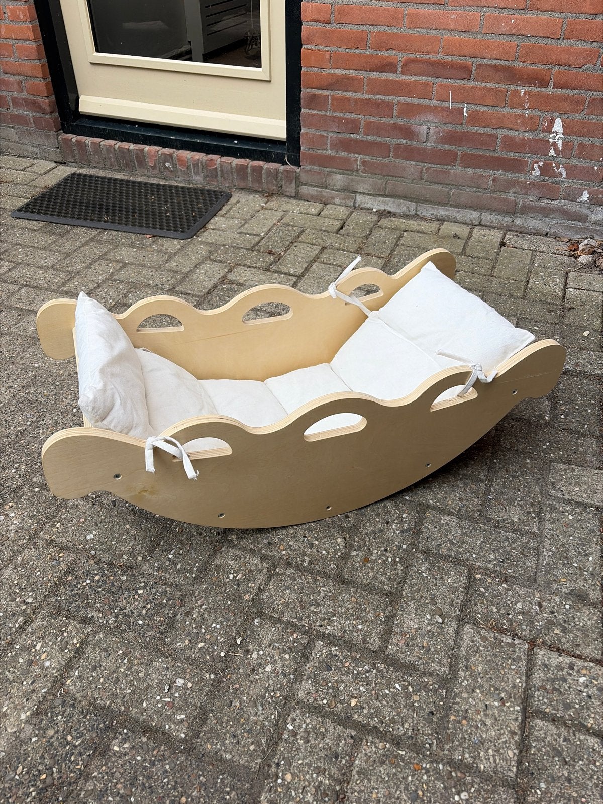 Houten Kinder Speeltoestel - Schommel en Klimboog, Ophalen, Zo goed als nieuw