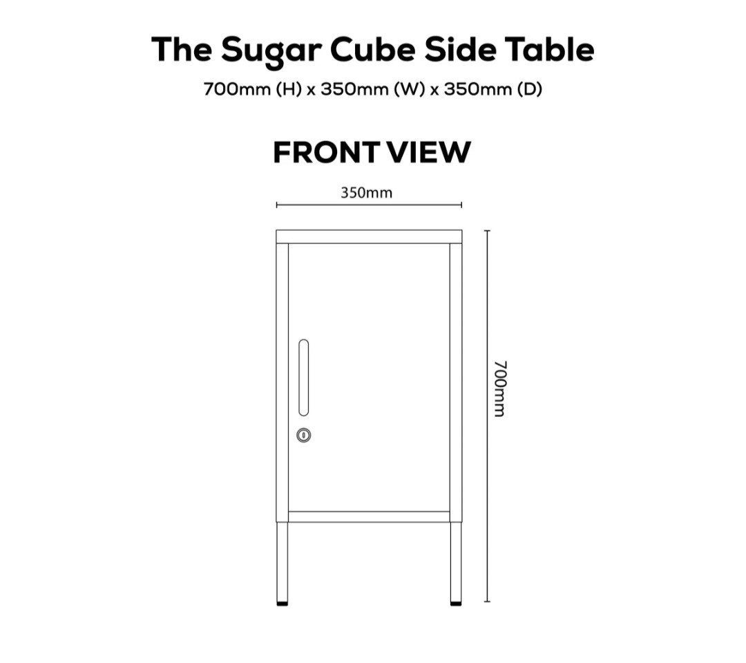 Popstrukt Sugar Cube bijzettafel - Carbon Grey, Huis en Inrichting, Ophalen, Nieuw