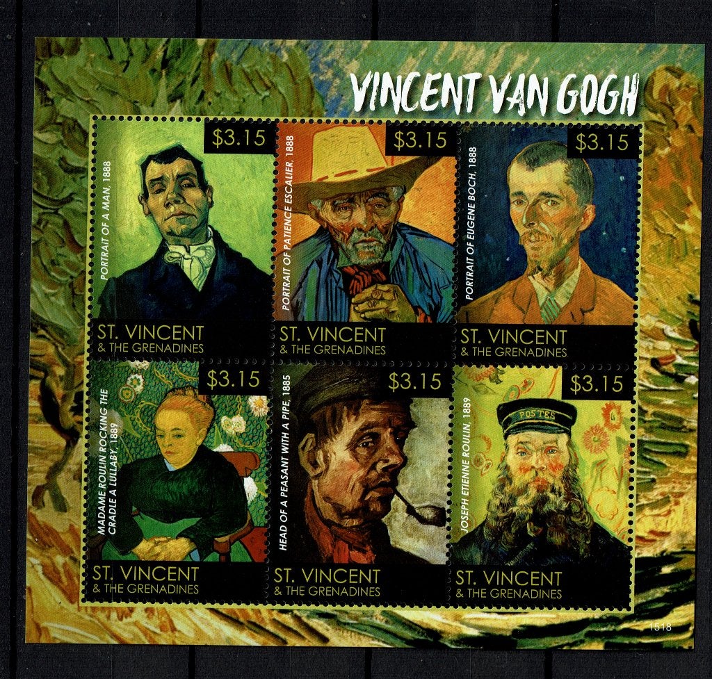 ST VINCENT 2015 PF BLOK VAN GOGH KUNST SCHILDERIJEN PAINTING, Ophalen of Verzenden, Postfris, Overige thema's