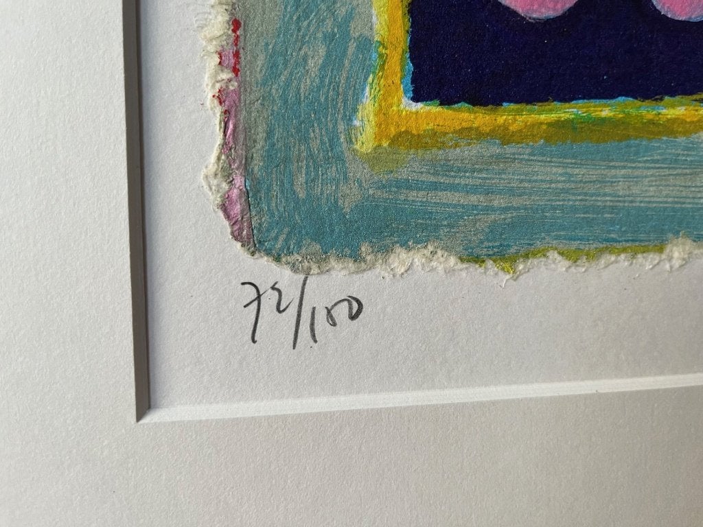 Wouter stips, zeefdruk Blauwe man, Ophalen
