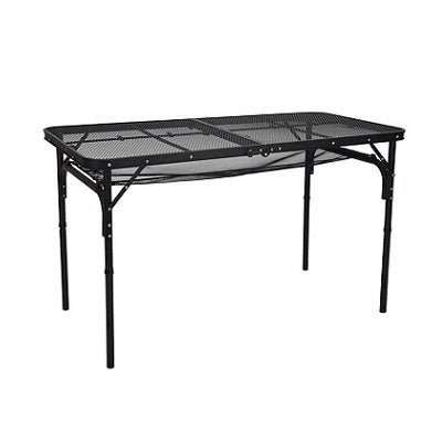 Zwarte Aluminium tafel, Campingtafel, Www.kampeerkoopje.nl, Info@kampeerkoopje.nl, Nieuw