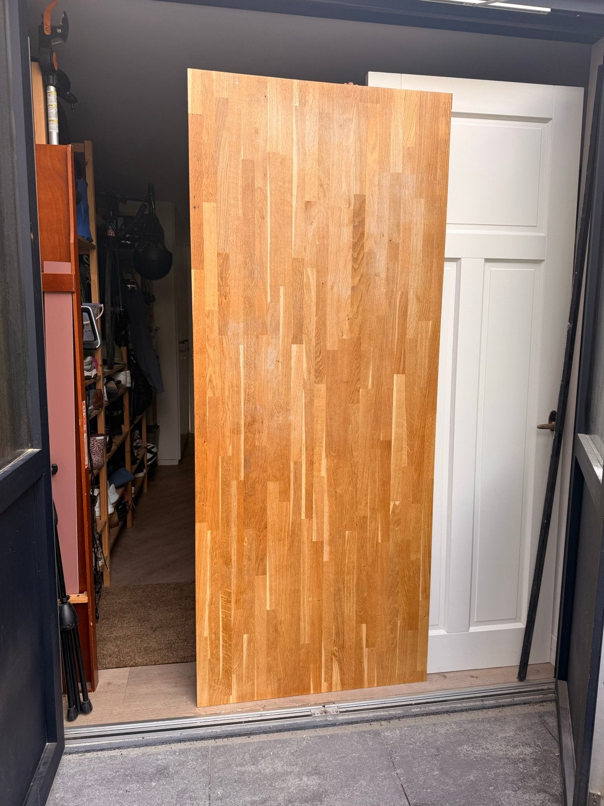 Massief houten blad, Ophalen, 80 tot 100 cm, Binnendeur, Zo goed als nieuw