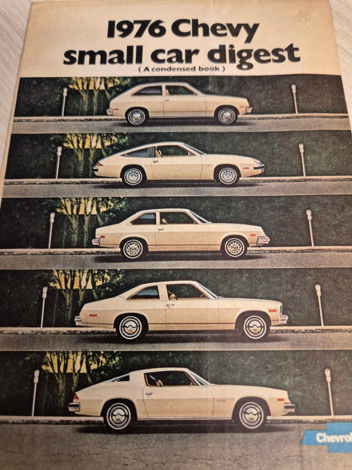1976 Chevrolet Corvette Chevette Nova Towne coupés folder, Ophalen of Verzenden, Zo goed als nieuw, Chevrolet