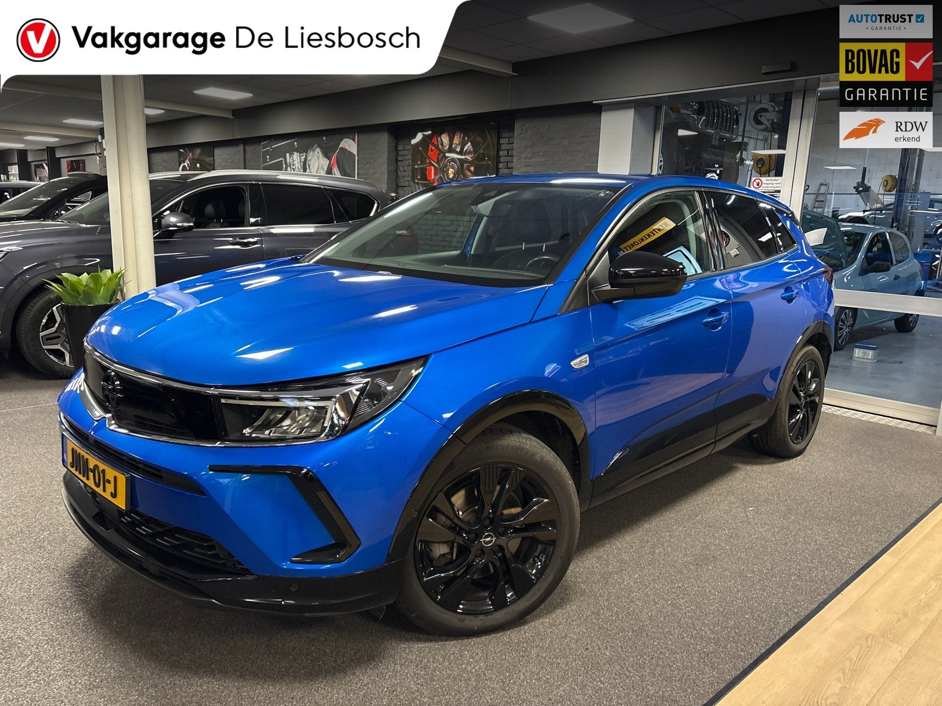 Opel GRANDLAND 1.6 Turbo Plug-In Hybrid GS Line / 225pk / st, Auto's, Opel, 4 cilinders, Blauw, Alcantara, Bedrijf