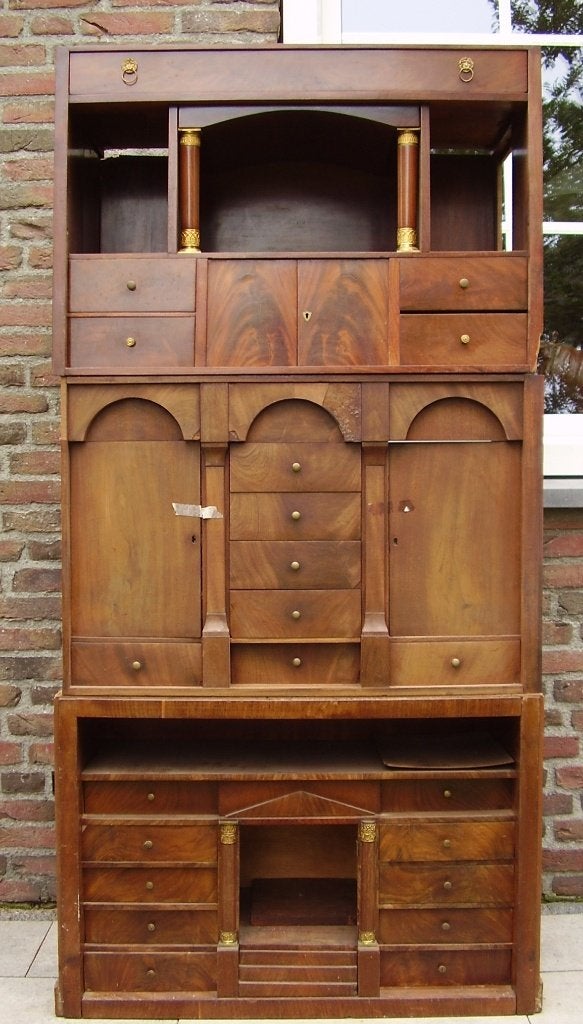 Diverse nesten uit empire secretaire en ladenkast, Antiek en Kunst, Ophalen