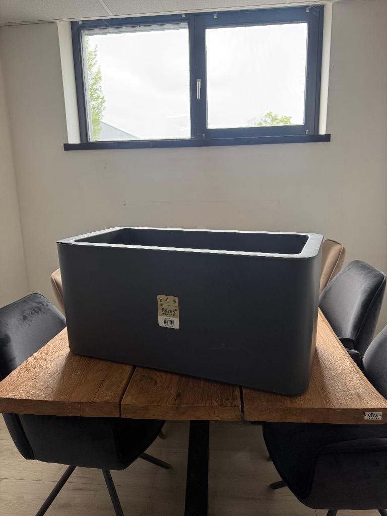 Elho pot jive terras l80cm antraciet, Ophalen, Kunststof, Gebruikt, Minder dan 30 cm
