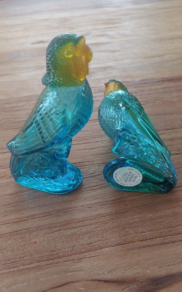Vintage Avon Parfumflesjes Parkiet - Set van 2, Ophalen of Verzenden, Gebruikt, Parfumfles