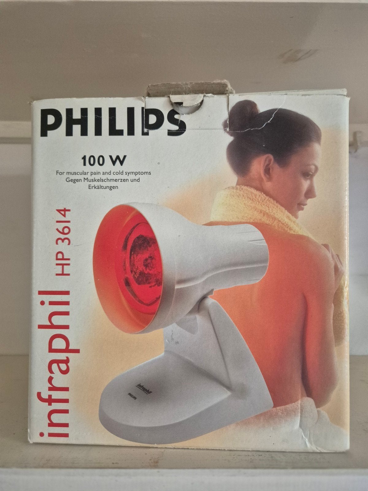 Philips Infraphil HP 3614 Infraroodlamp 100W, Ophalen of Verzenden, Gebruikt, Overige typen
