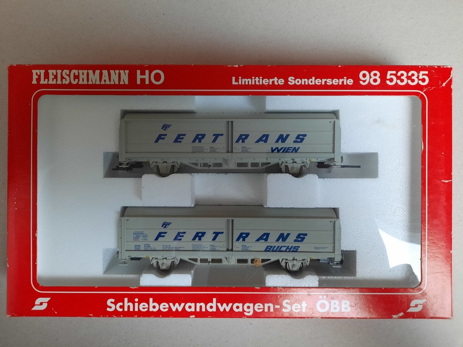 Fleischmann goederwagenset 98 5335, Gelijkstroom, Fleischmann, Wagon, Ophalen of Verzenden