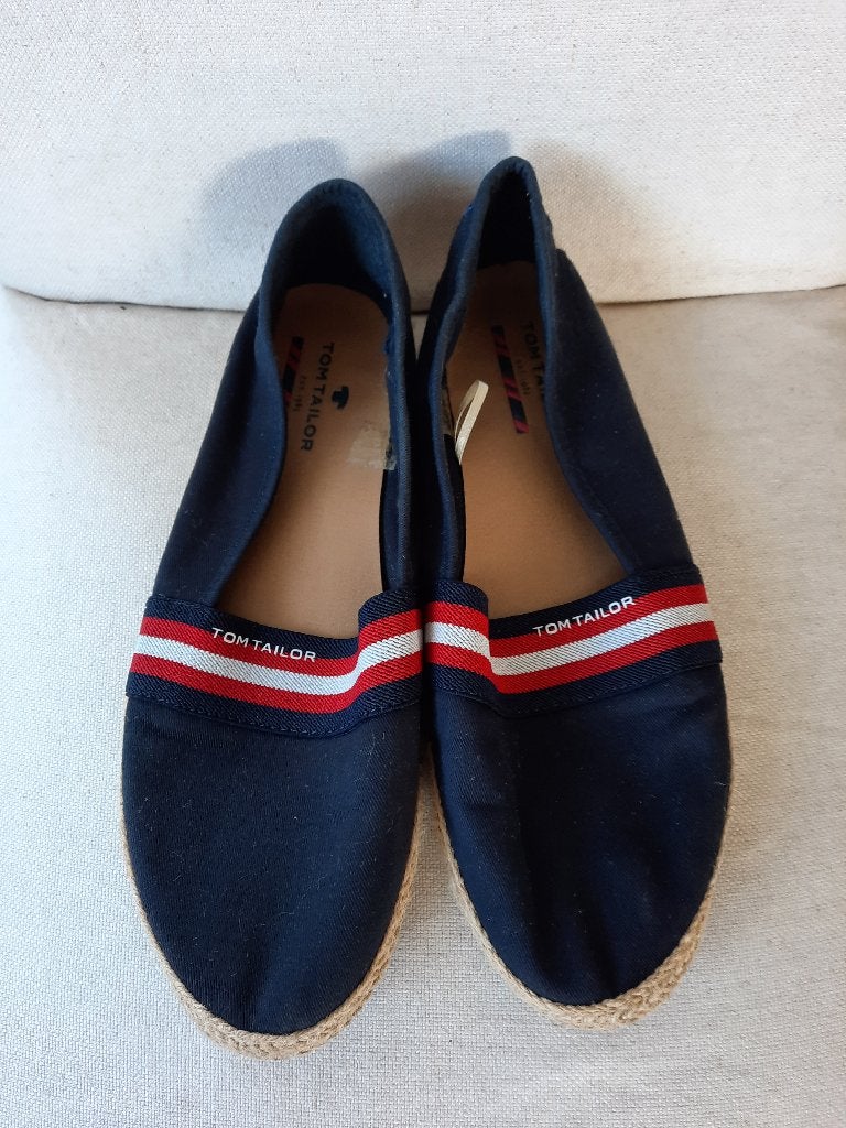 Tom Tailor expadrilles loafers blauw maat 43, Ophalen of Verzenden, Zo goed als nieuw, Blauw, Instappers