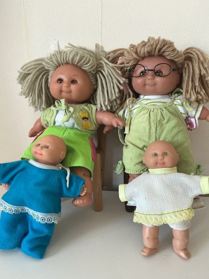 Cabbage Patch Kids poppen - set van 4 1980., Ophalen of Verzenden, Zo goed als nieuw, Babypop
