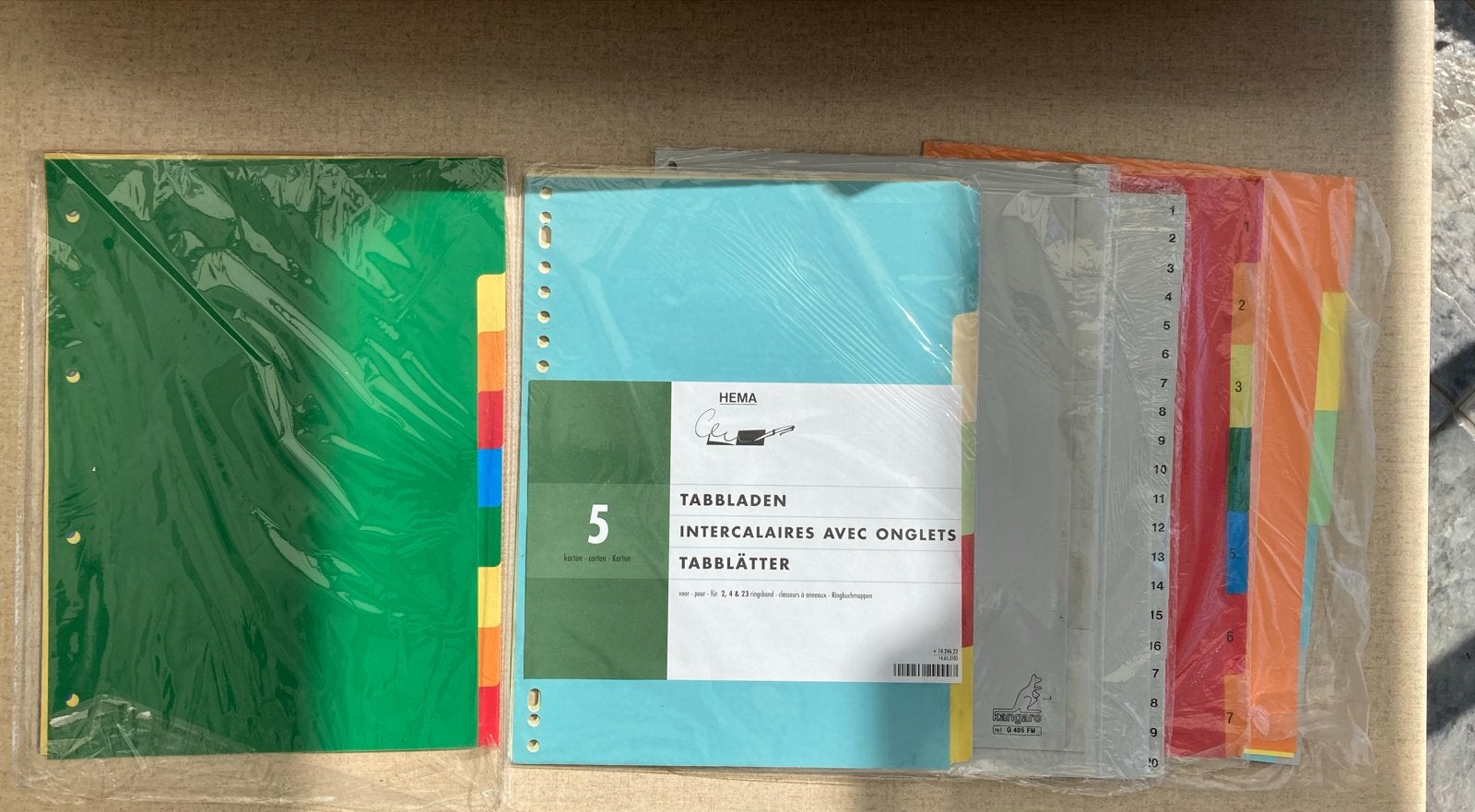 Diverse tabbladen voor ordners en ringbanden, Ophalen of Verzenden