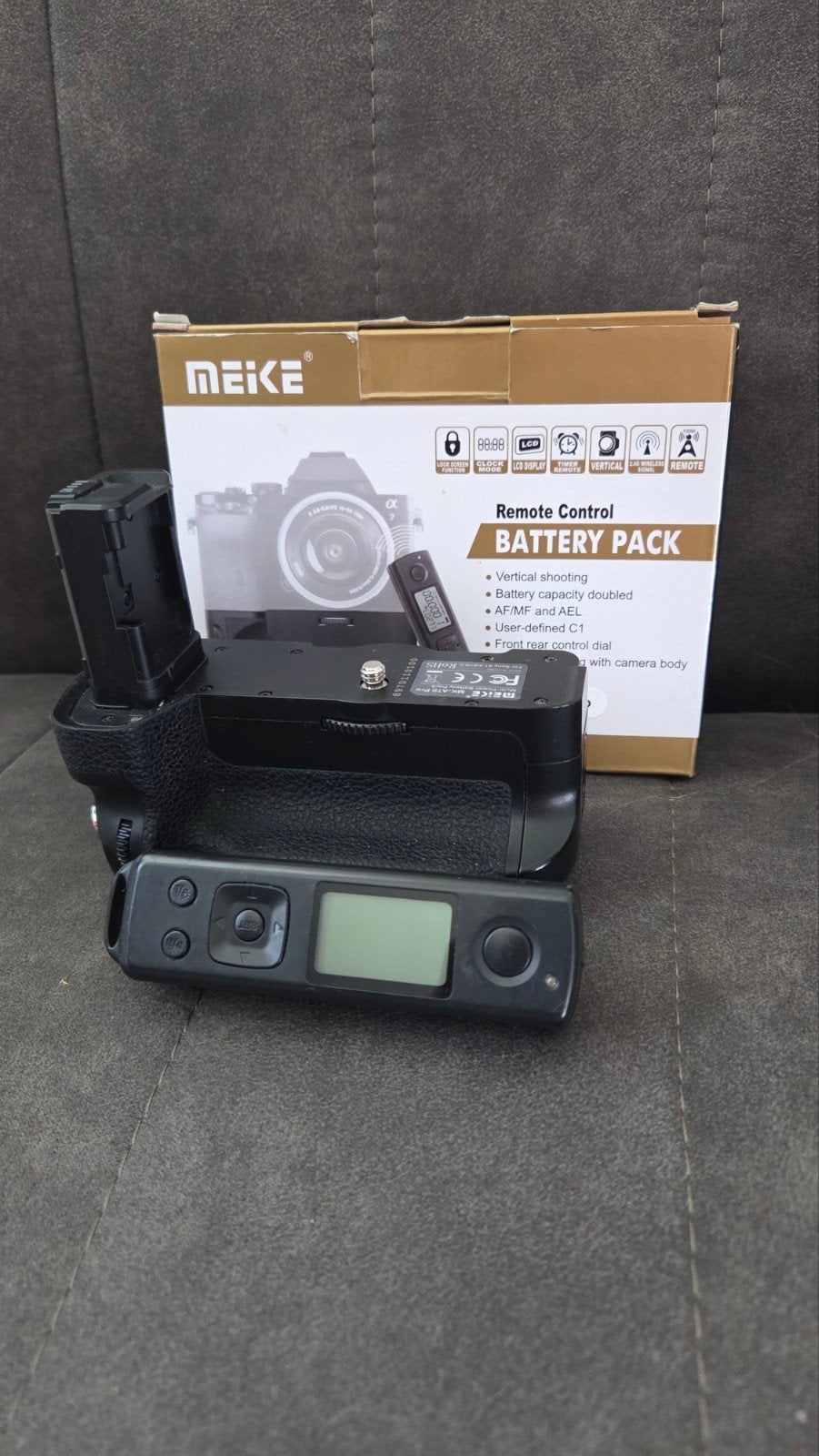 Meike MK-A7II Pro Batterygrip voor Sony A7 II / A7R II, Audio, Tv en Foto, Fotografie | Accu's en Batterijen, Batterygrip, Ophalen of Verzenden