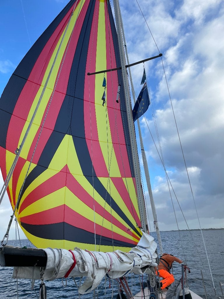 Kleurrijke Gennaker, Watersport en Boten, Ophalen, 6 meter of meer, Zo goed als nieuw, Genaker