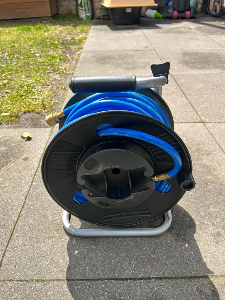 Luchthaspel perslucht voor compressor 20m, 100 liter of meer, Ophalen, Gebruikt
