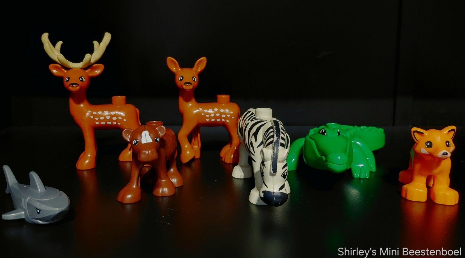4 duplo dieren, Ophalen of Verzenden, Gebruikt, Wild dier, Beeldje of Figuurtje