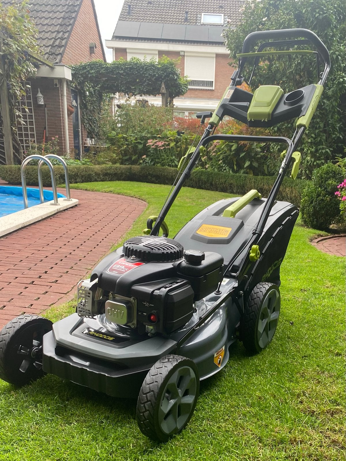 Zelfrijdende Motormaaier Rhodos CM46S 139cc, Ophalen, Cirkelmaaier, Zo goed als nieuw, 40 t/m 49 cm