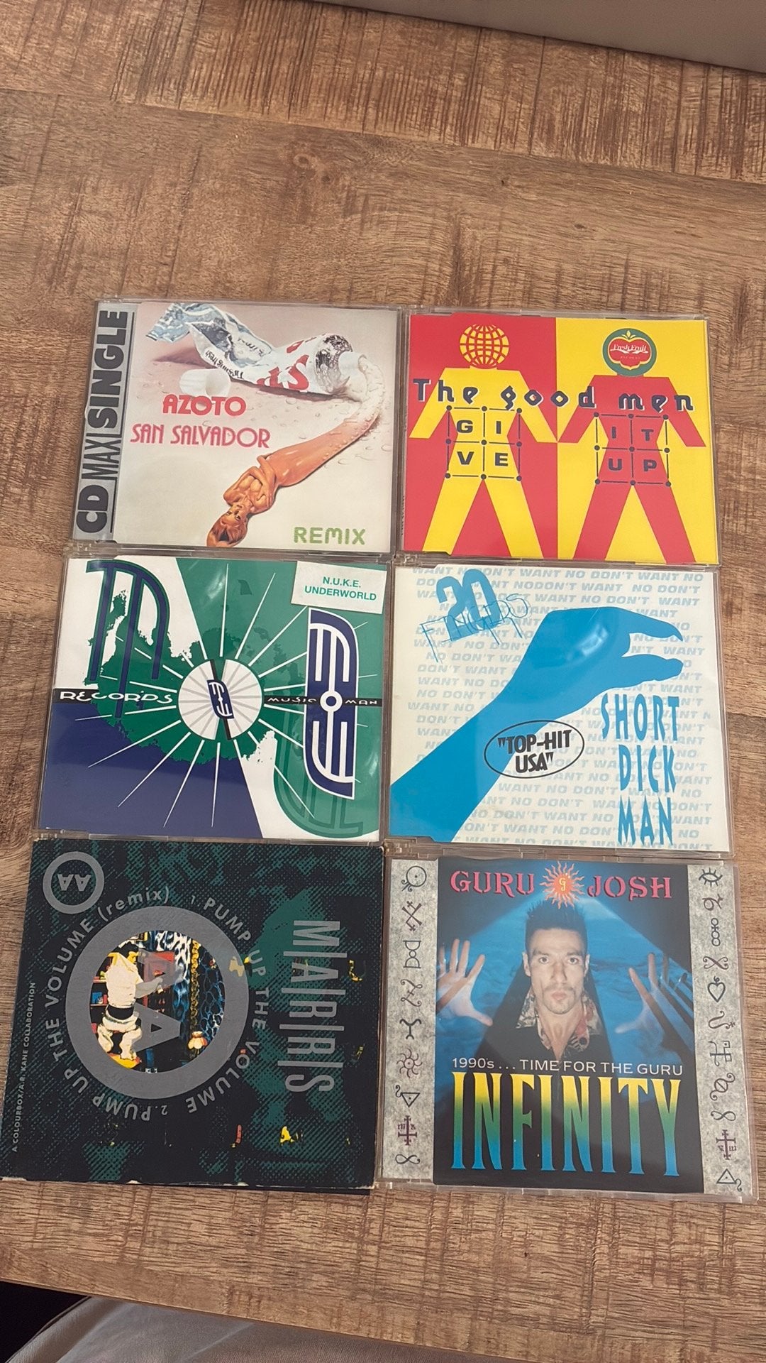Cd singles: azoto,nuke,marrs,guru josh,20 fingers,good men, Ophalen of Verzenden, Zo goed als nieuw, Dance Populair