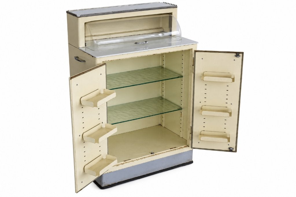 vintage apothekerskast | medicijnkast | jaren 50 | Deens, Gebruikt, ., Ophalen of Verzenden, .