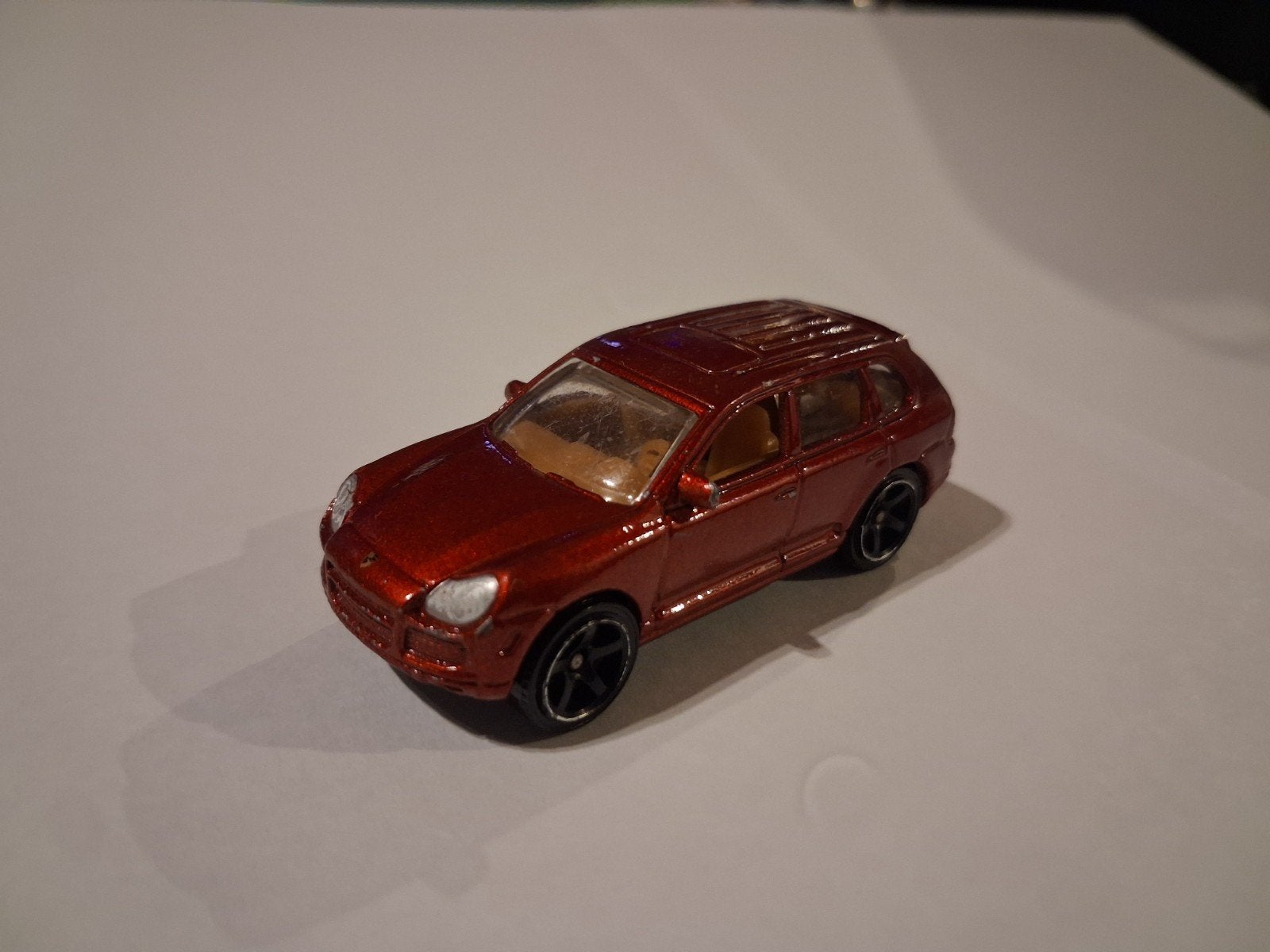 Matchbox Porsche Cayenne Turbo - Rood 1:58, Ophalen of Verzenden, Gebruikt